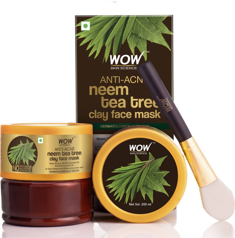 WOW SKIN SCIENCE AntiAcne Neem & Tea Tree Clay Face Mask for