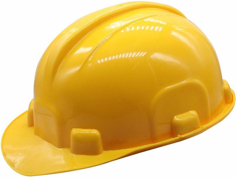 SAFEDOT SDH-401-01 Safety Helmet with Ratchet Adjustment & 6 Point Cradle Construction Worker HDPE Hat Personal Protective Equipment Construction Helmet(Size - 54)