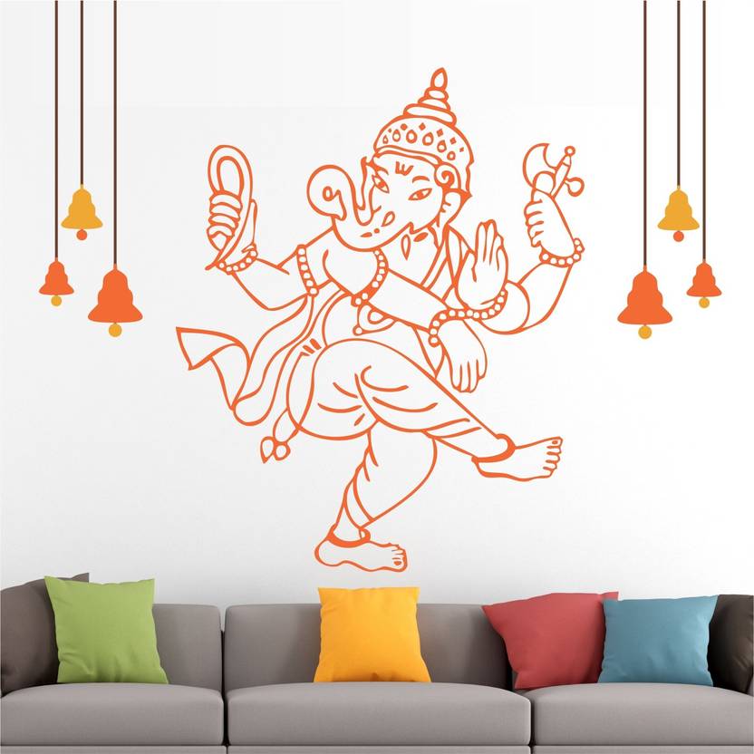 StickMe Dancing God Ganesh Vinayagar Wall StickerSM465 Price in India