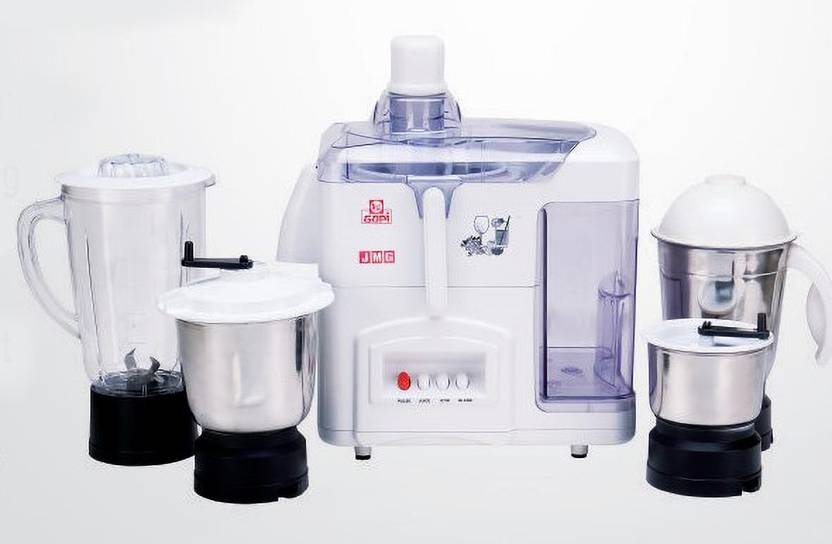 gopi SUPREMEO 4 JAR 5 800 Juicer Mixer Grinder (4 Jars, White) Price