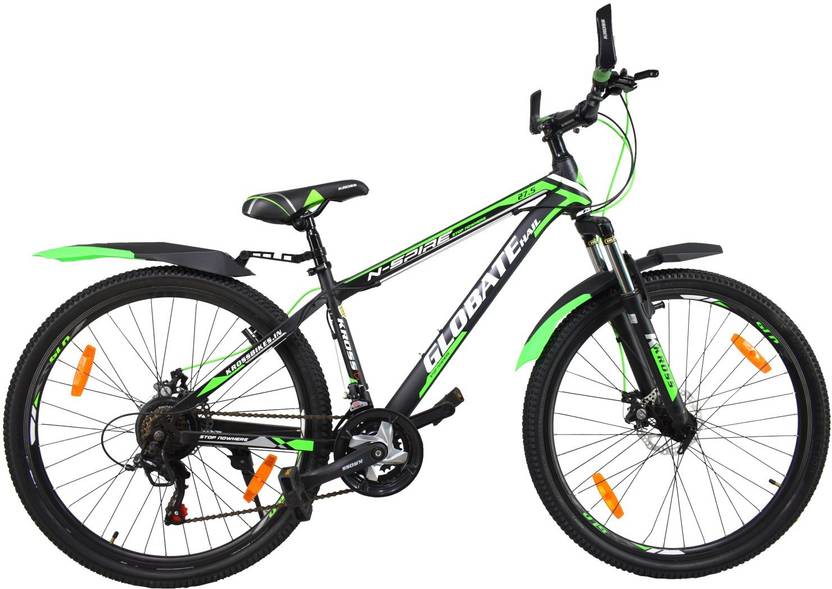 Kross Globate NSpire Bike For Adults Black Green 27.5 T Mountain Cycle