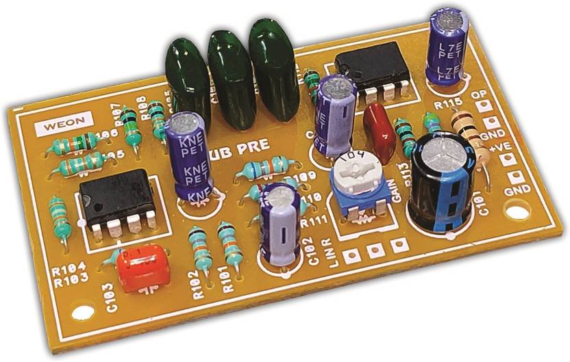 WEON Single Supply Sub Woofer Filter Board with Double IC's, (Real BASS, Up to 3X Gain) Sound