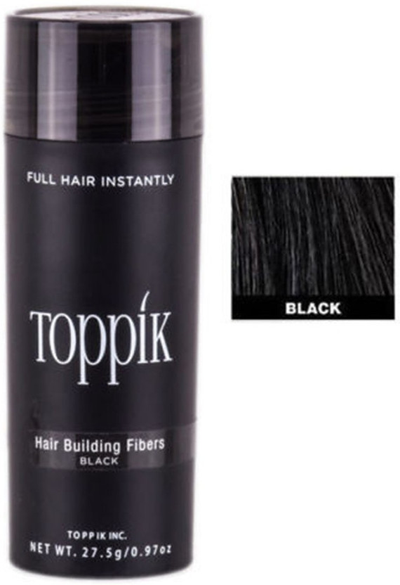 toppik Hair Building Fibers Black Color For Hair Styling 27.5 gm Hair Fiber(27.5 g)