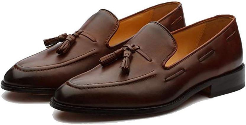 THE ROYALEPEACOCK Brown Leather Formal 