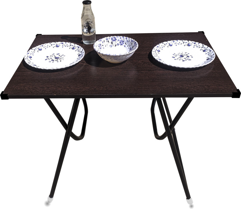 limraz furniture Engineered Wood 2 Seater Dining Table(Finish Color - dark brown, Pre-assembled)