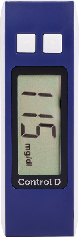 Control D Blue Digital Glucose Blood Sugar testing Monitor Machine with 50 Strips Glucometer(Blue, White)