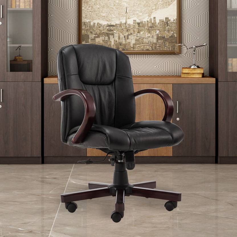 Durian Expert Black Leather Office Executive Chair Price in India Buy