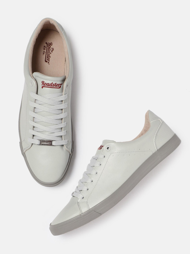 Buy Roadster Men Grey Solid Sneakers 
