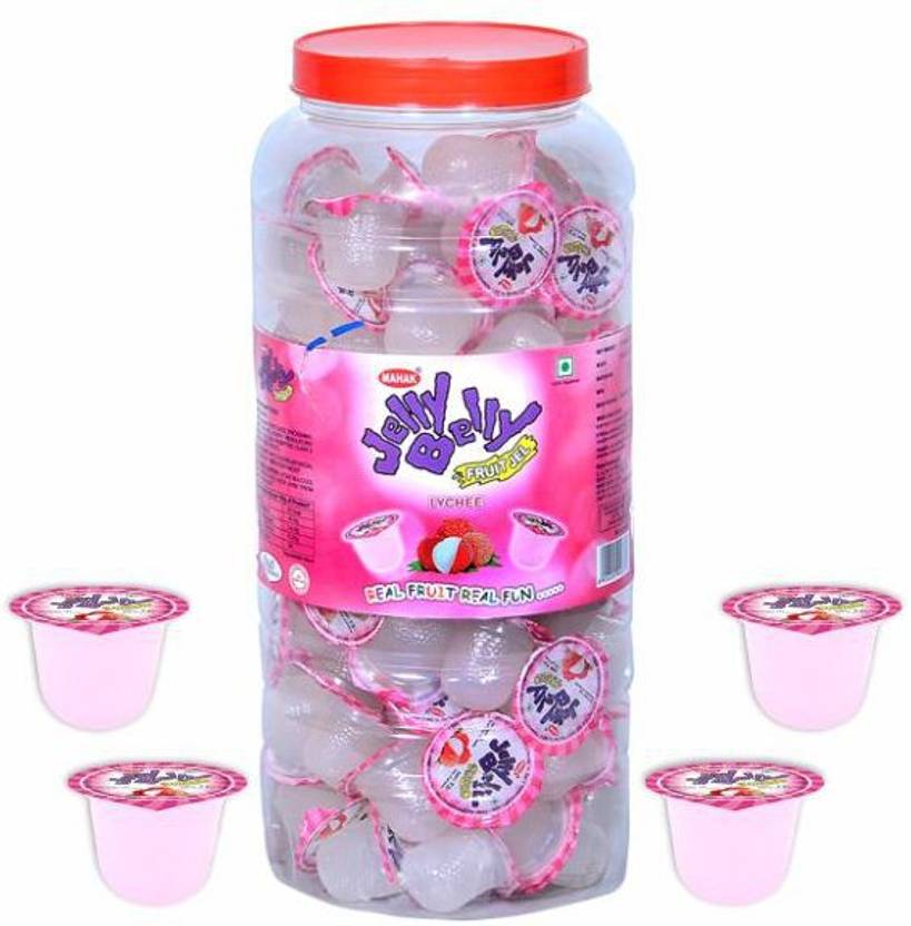 Mahak Fruit Jel Cup Lychee Jar Pack of 110 Lychee Jelly Beans Price