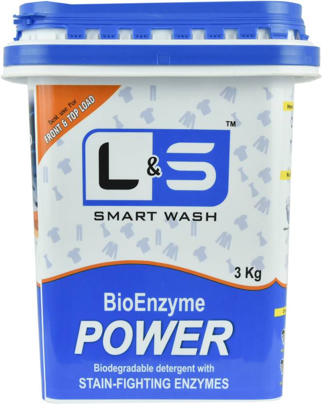 L&S SMART BIODEGRADABLE WASHING MACHINE LAUNDRY DETERGENT POWDER (3 KG