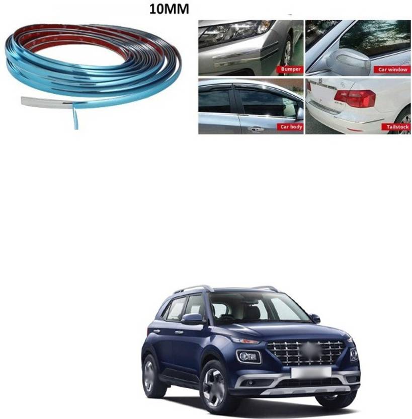 XZRTZ Side Window Chrome Beading Roll (10 mm)C96 Car Beading Roll For Bumper, Grill and Garnish