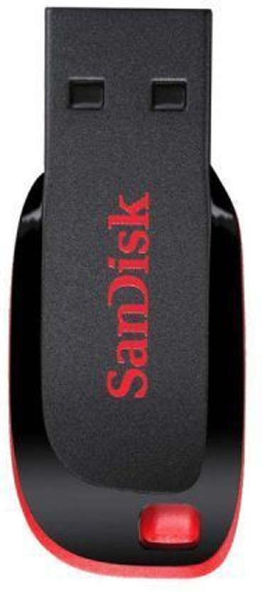 SanDisk USB 16 GB Pen Drive Compatible with Laptop USB 2.0 Plastic Case(Black, Red)