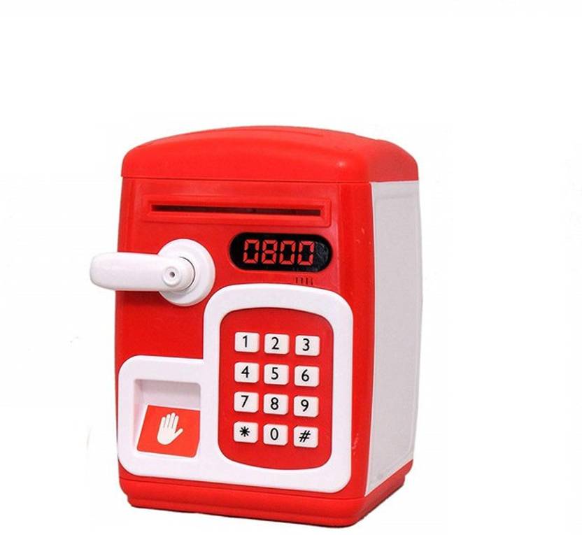 Electronic Item For Gift In India Aadya Alley Money Safe Kids with Finger Print Sensor Piggy Savings ATM