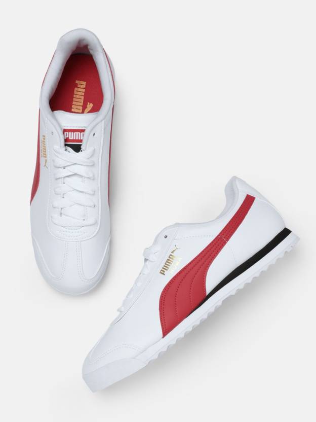 PUMA Unisex White Roma Basic+ Leather Sneakers Sneakers For Men - Buy PUMA  Unisex White Roma Basic+ Leather Sneakers Sneakers For Men Online at Best  Price - Shop Online for Footwears in