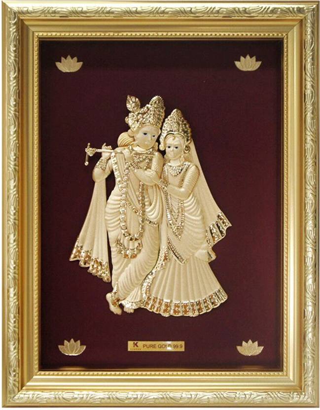 Kundan Radha Krishn Frame Religious Frame Price in India Buy Kundan