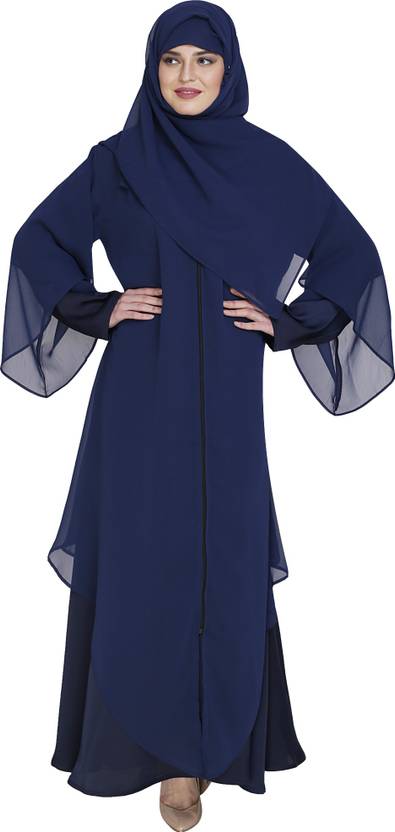Double layered chiffon abaya Clearance