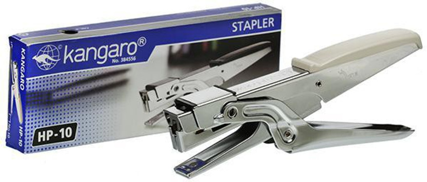 Kangaro HP Manual No.10 Metal Pinch Staplers(Set of 1, Silver)