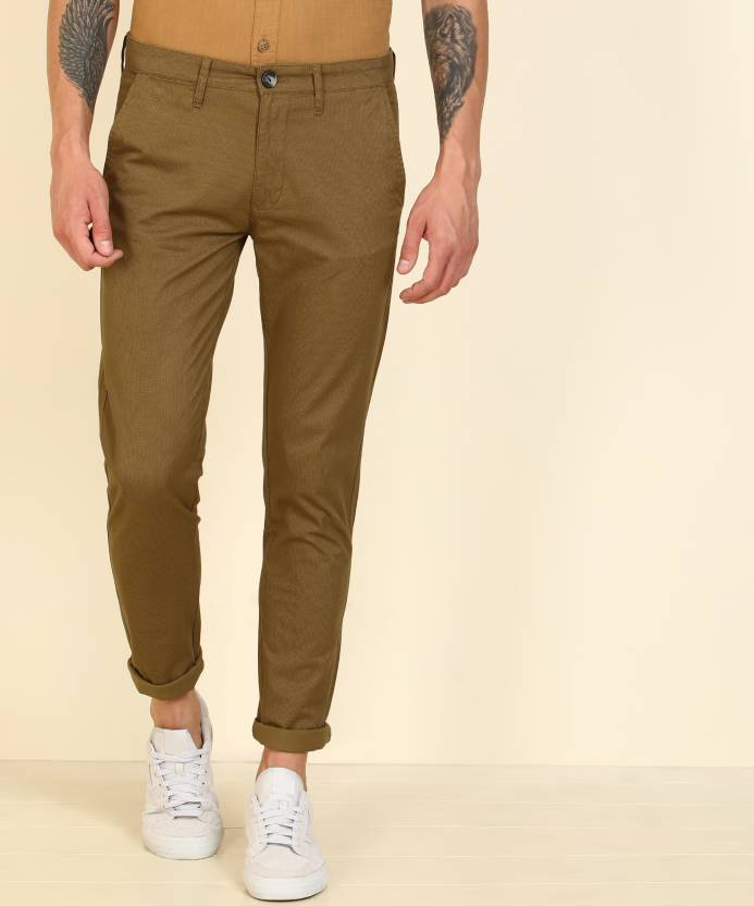Wrangler Slim Fit Men Khaki Trousers - Buy Wrangler Slim Fit Men Khaki  Trousers Online at Best Prices in India 