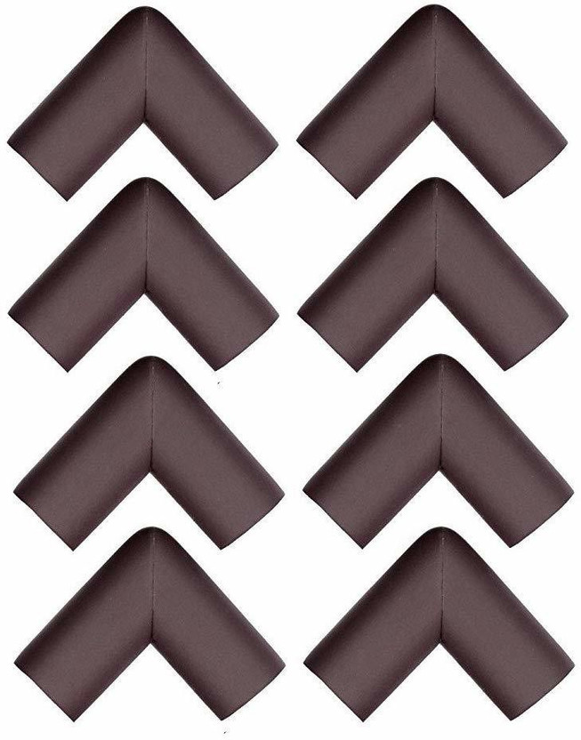 Jiyan Enterprise Baby Safety Edge Corner Guard Table Protection for Babies Dressing, Table, Bed Corner Guard for Babies (8 pc)(Brown)