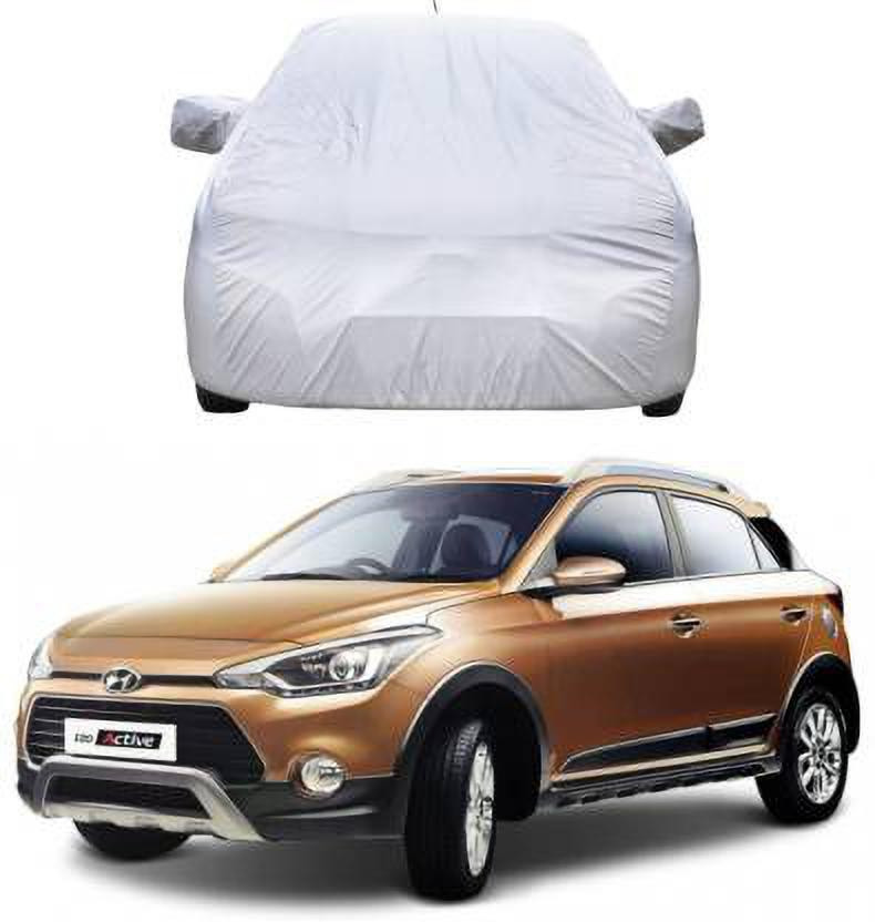 online Retail Car Cover For Hyundai i20 Active (With Mirror Pockets)(Silver)
