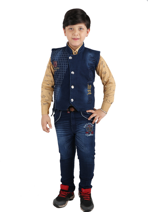 LTP Boys Casual Waistcoat Jeans, Shirt 
