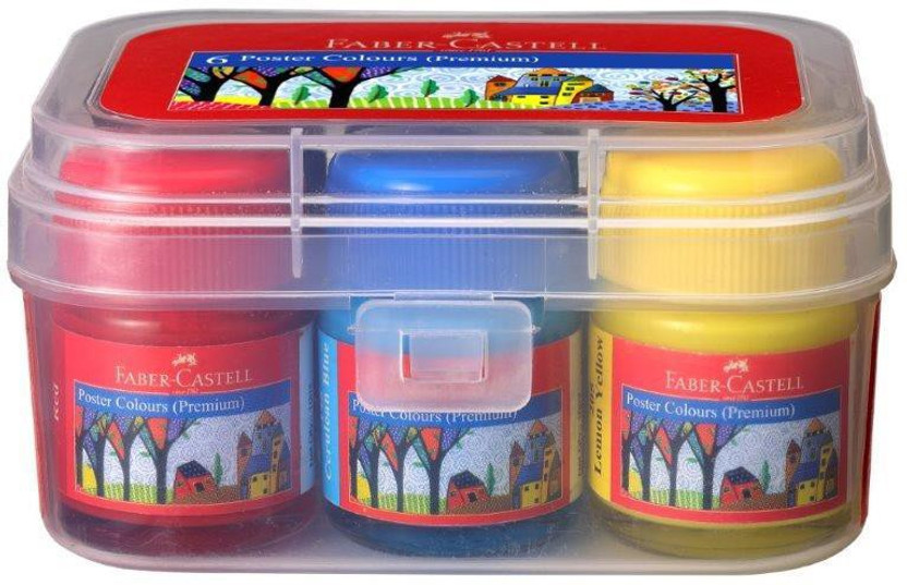FABER-CASTELL 575807 Poster Color Set Of 6(Set of 1, Transparent)