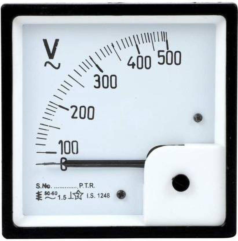 Madhav Control Panel AC Analog Voltmeter 72 mm 0500v Volt meter