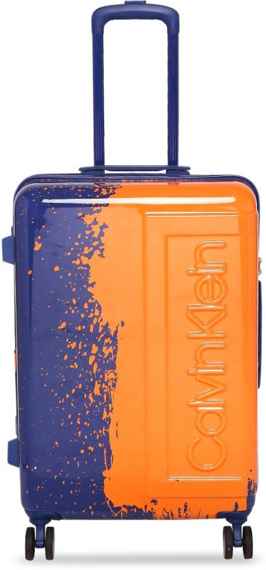 Calvin Klein The Factory Hard Medium Royal Blue Luggage Trolley Expandable  Check-in Suitcase - 24 inch ROYAL BLUE - Price in India 