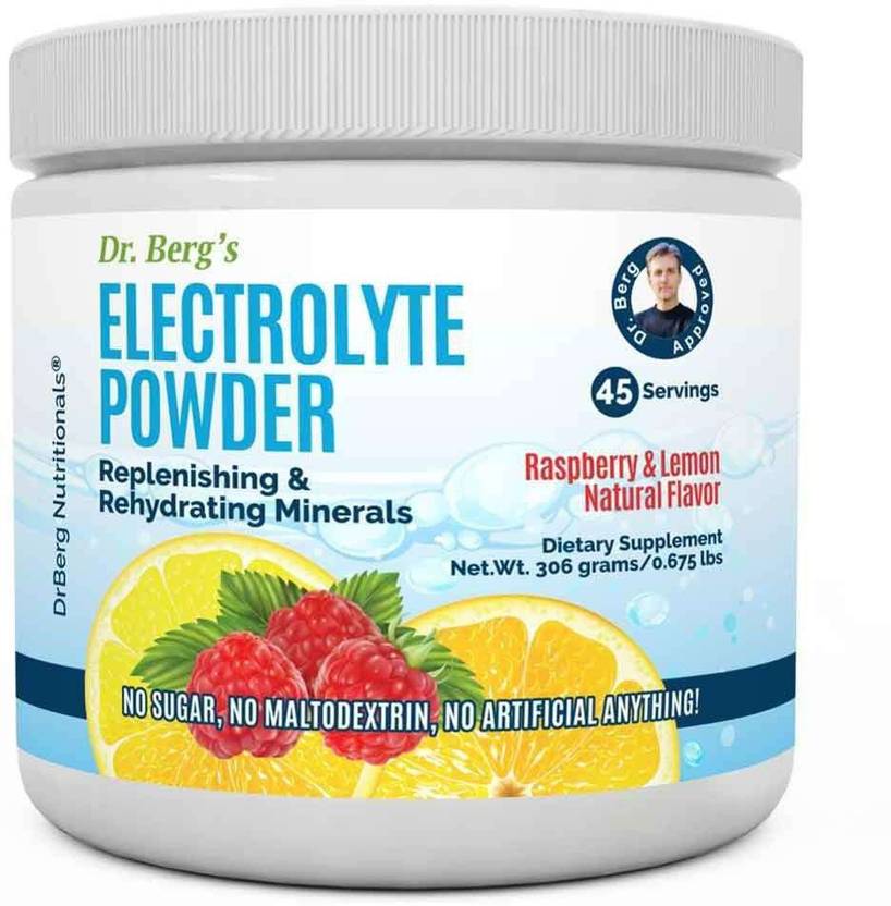 Dr. Berg's Electrolyte Powder Raspberry & Lemon Natural Flavor Dietary