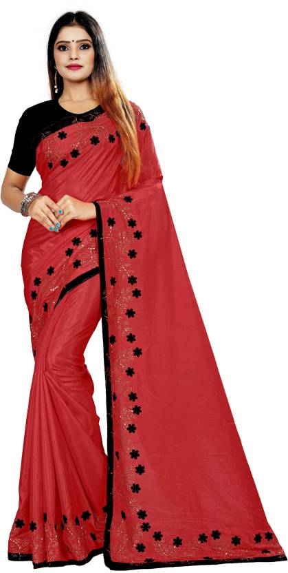 Buy  Embroidered Handloom Cotton Silk Red Sarees Online @ Best  Price In India 