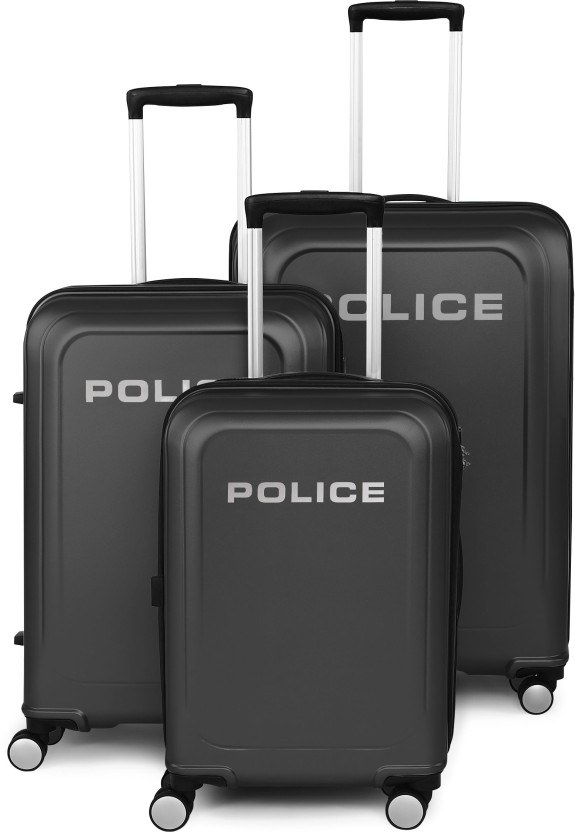 POLICE SO6 Check-in Suitcase - 26 inch Silver - Price in India |  Flipkart.com