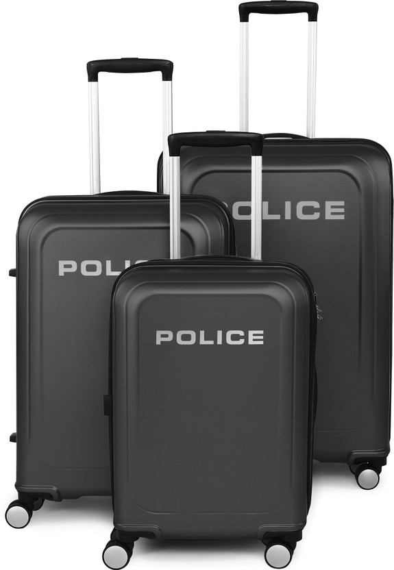 POLICE SO6 Check-in Suitcase - 26 inch Silver - Price in India |  Flipkart.com