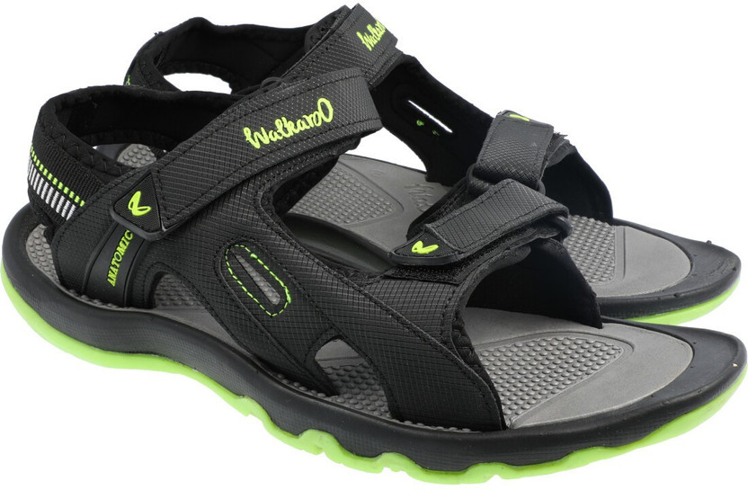 WALKAROO Men Black Sandals - Buy 