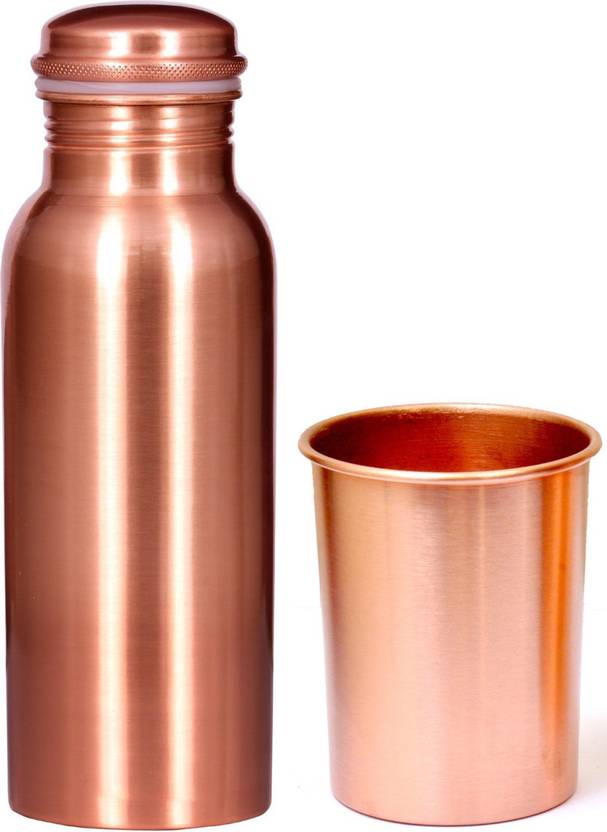 Flipkart SmartBuy Seamless pure copper 650ml bottle with 300ml glass