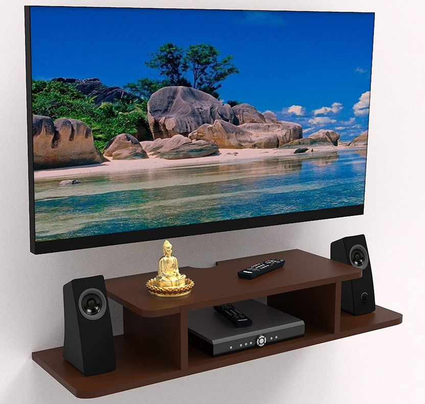 FUTURE GENERATION V GROUP TV Setup Box & Remote Stand MDF (Medium Density Fiber) Wall Shelf(Number of Shelves - 4, Brown)