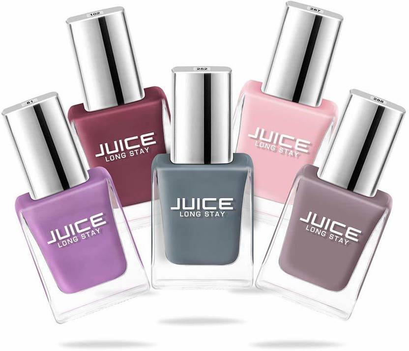 Juice Nail Paint Combo 20 Periwinkle Blue, Dusty Coral, Thunder Sky