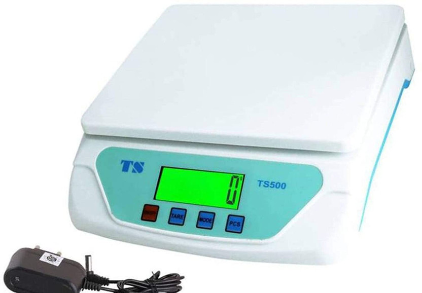RTB TS500 Digital Kitchen Weighing Scale 30kg x 1g with white backlight Weighing Scale (Black or WhiTE) Digital kitchen weighing scale,kitchen weight machine (adaptor included) Weighing Scale(White)