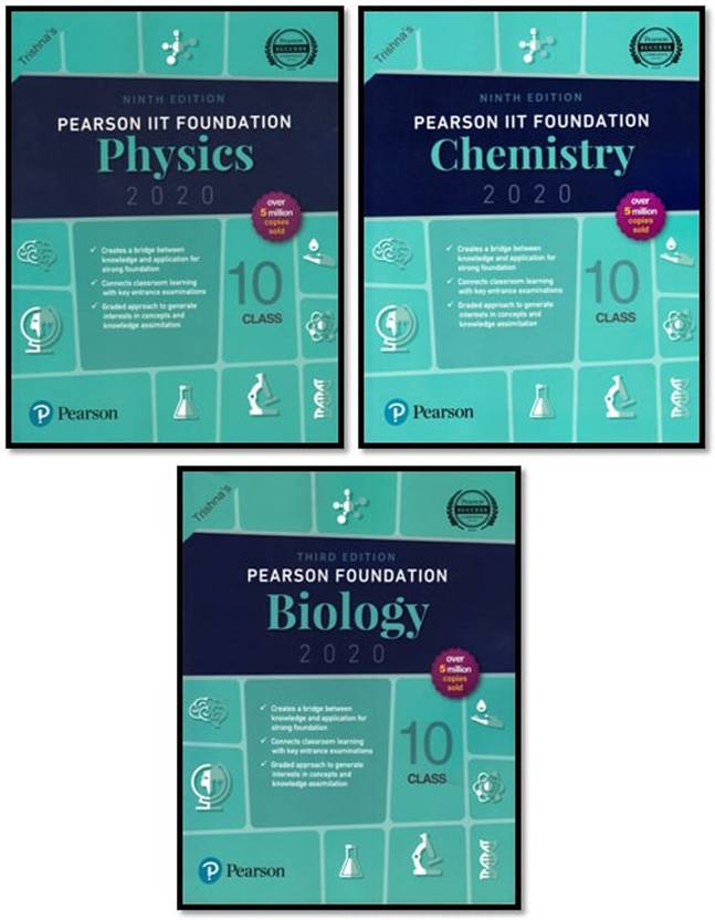 Pearson IIT Foundation Class10 [ 3Books Set (PHY. + CHEM. + BIO