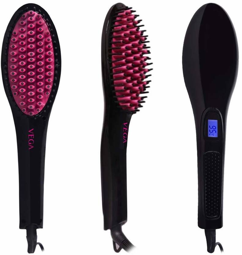 VEGA XGlam Hair Straightening Brush (VHSB01), Black XGlam Hair Straightening Brush (VHSB01