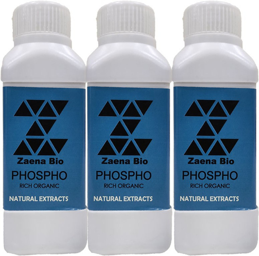 Zaena Zaena Phospho Rich 100% Organic Natural Fertilizer Plant Food and Soil Manure for All Types of Plants/Crops/Farms/Garden (100 ml) - Pack of 3 Fertilizer(0.1 L, Liquid) - Flipkart Deal
