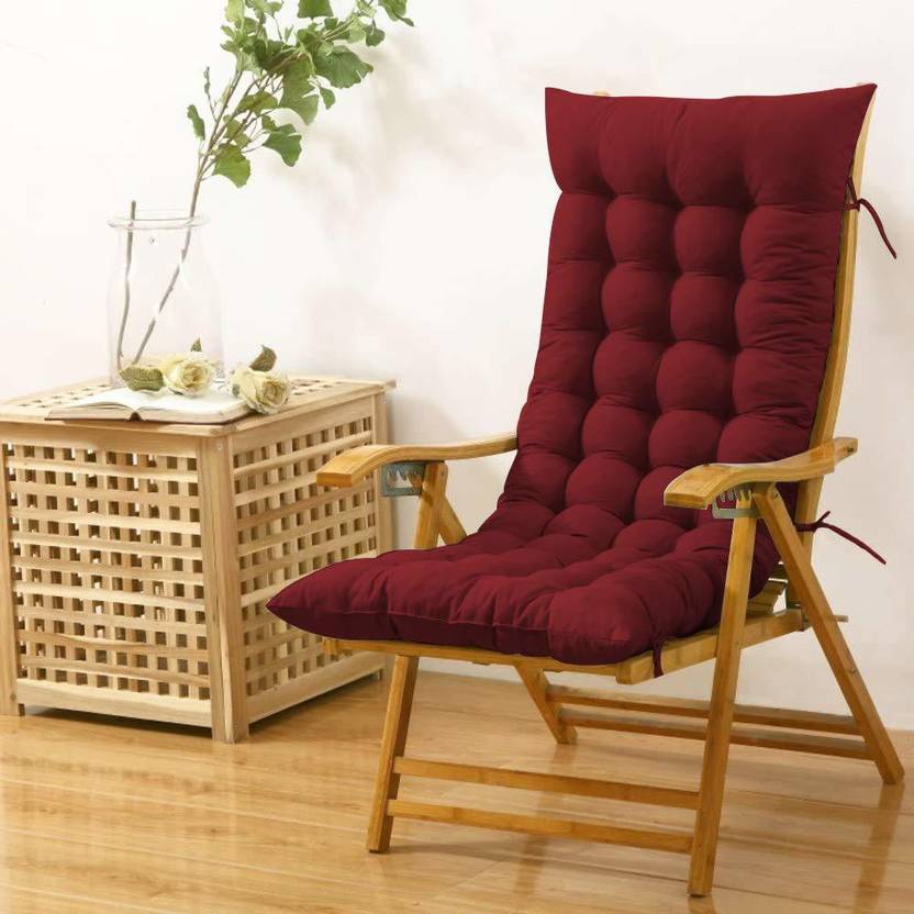 SAI BAZAAR Long Chair Pad Microfibre Solid Chair Pad Pack of 1 - Buy