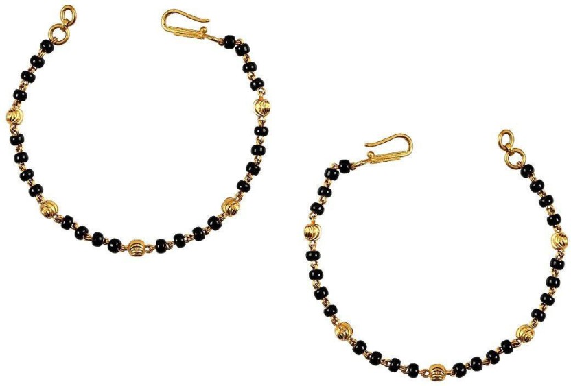 Kids - Bracelet - 2+1 Karimani Black Bead Titanic Ball Wire Sutti | Gujjadi  Swarna Jewellers