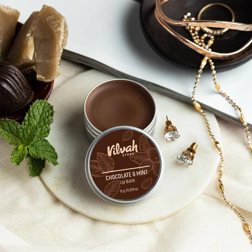 vilvah Lip Balm for moisturising(15g) Chocolate & mint Price in India, Buy vilvah