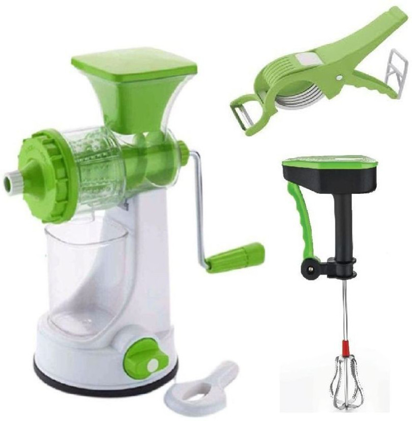 Analog Kitchenware Manual Power Free Hand Juicer + Vegetable Cutter + Power Free blender Kitchen Tool Set(Blender, Juicer, Peeler)