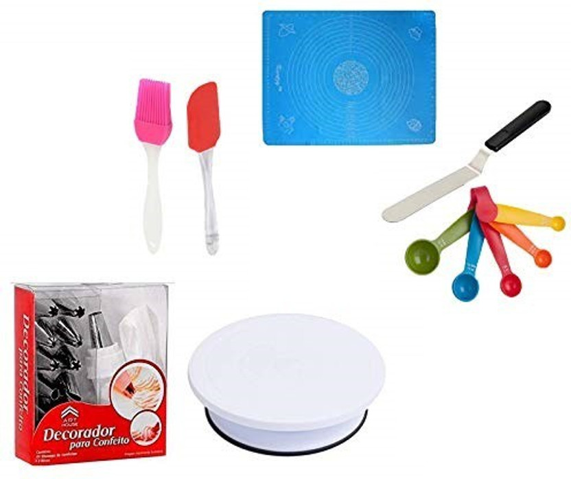 noble noble foods Cake Decorating Tools and Accessories Combo for cake decoration set of 6pcs Kitchen Tool Set(Baking Tools, Brush, Spatula) - Flipkart Deal