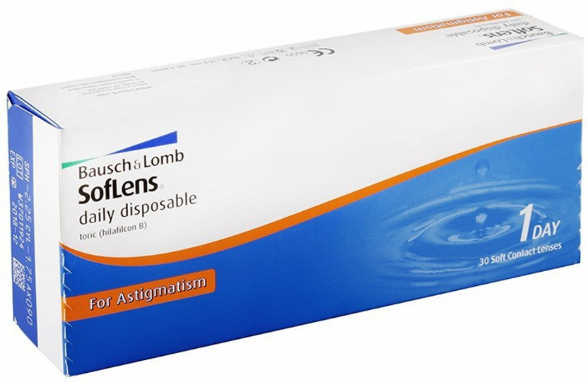 BAUSCH & LOMB Daily Disposable(-2.25, Colored Contact Lenses, Pack of 30)