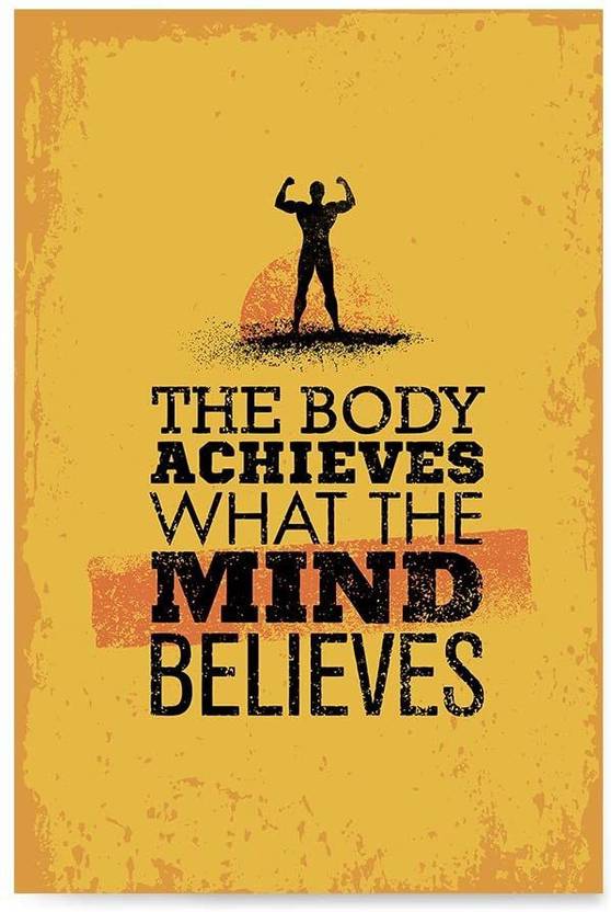 Gym Motivational Wall Posters For Students Study Inspirational Quotes for Office and Home 3D