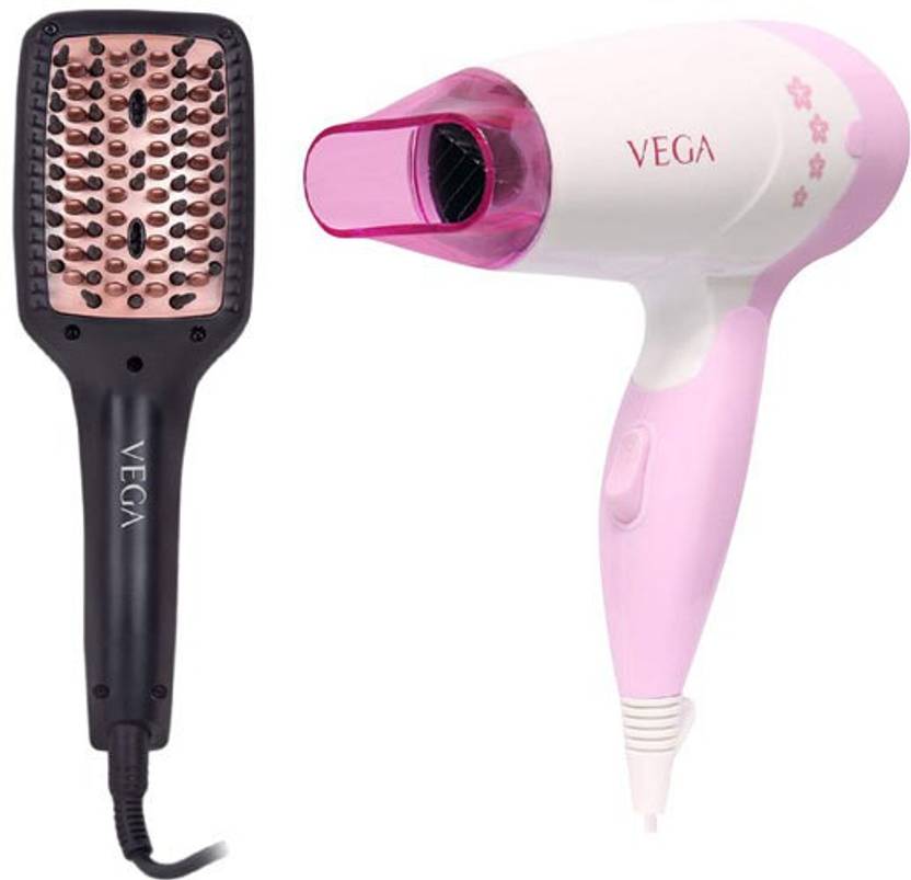 VEGA XLook Hair Straightening Brush (VHSB02) & Insta Glam 1000 Hair