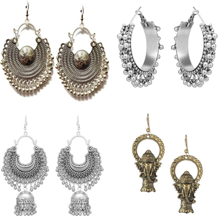 - Buy Oxidized Heaven Latest Fashion Jewellery New Arrival Silver Earrings, Trendy Jhumka Traditional Earrings Combo Combo of 4 Earrings German Silver, Alloy Drops & Danglers, Earring Set, Chandbali Earring, Jhumki - Buy Oxidized Heaven Latest Fashion Jewellery New Arrival Silver Earrings, Trendy Jhumka Traditional Earrings Combo Combo of 4 Earrings German Silver, Alloy Drops & Danglers, Earring Set, Chandbali Earring, Jhumki