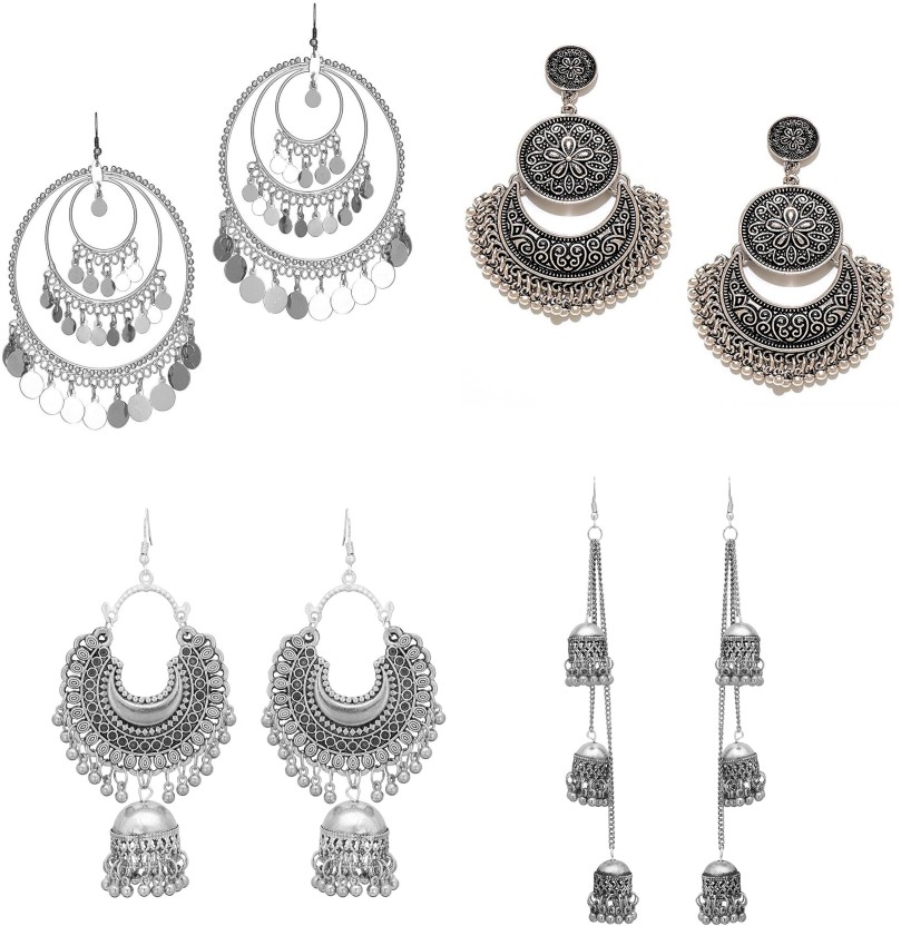 trendy silver earrings